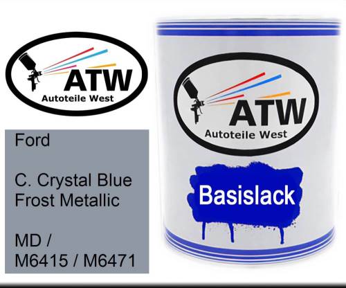 Ford, C. Crystal Blue Frost Metallic, MD / M6415 / M6471: 1L Lackdose, von ATW Autoteile West.